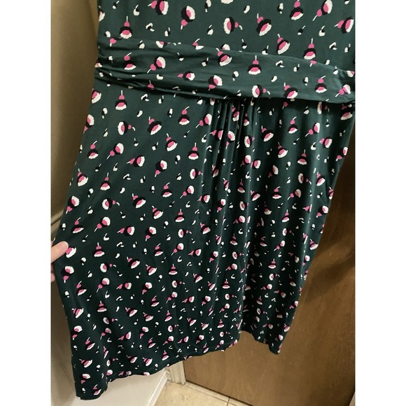 BODEN Mabel Jersey Dress in Green Bud Floral Style J0034 Modal Size 14L Pockets - Picture 9 of 11